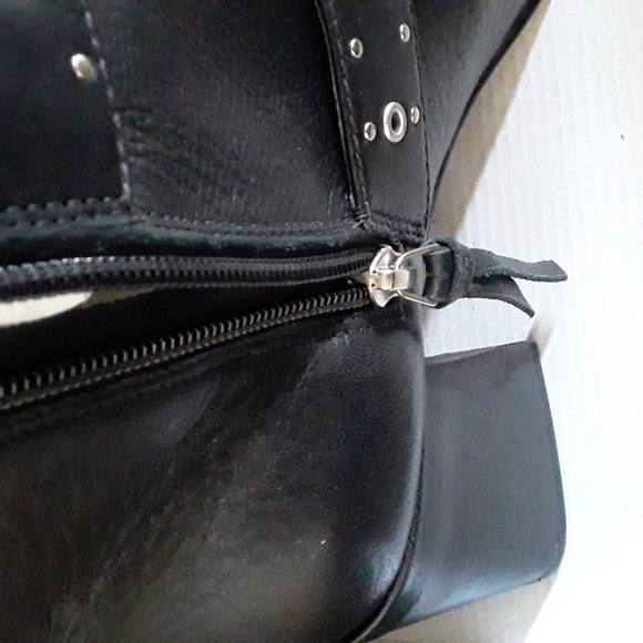 Rebecca Minkoff Logan Studded Buckle Booties Black Lamba 9.5 - Picture 8 of 16